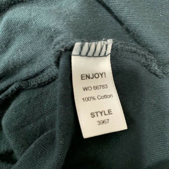 michael stars womens solid pine green long sleeve holed top t shirt - Picture 4 of 5